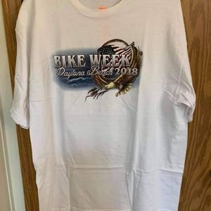 Size XL White Bike Week T-Shirt